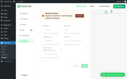 Page screenshot: Social Chat &rarr; Analytics