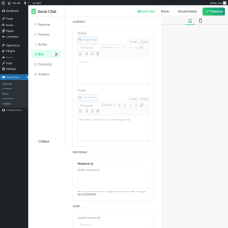 Page screenshot: Social Chat &rarr; Box