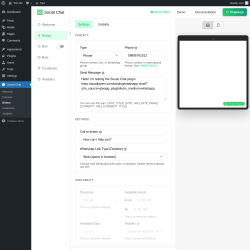 Page screenshot: Social Chat &rarr; Button