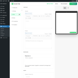 Page screenshot: Social Chat &rarr; Box