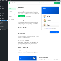 Page screenshot: Social Chat &rarr; Premium