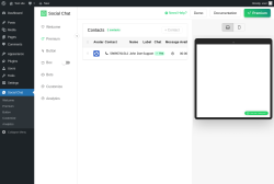 Page screenshot: Social Chat &rarr; Contacts