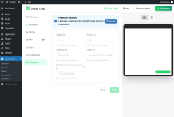 Page screenshot: Social Chat &rarr; Analytics