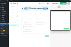 Page screenshot: Social Chat &rarr; Analytics