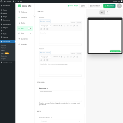 Page screenshot: Social Chat &rarr; Box