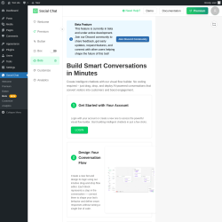 Page screenshot: Social Chat &rarr; Bots Beta