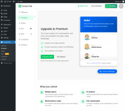 Page screenshot: Social Chat &rarr; Premium
