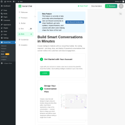 Page screenshot: Social Chat &rarr; Bots Beta