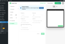 Page screenshot: Social Chat &rarr; Analytics