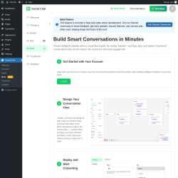 Page screenshot: Social Chat &rarr; Bots Beta