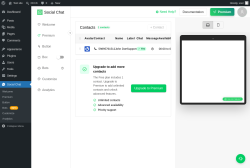 Page screenshot: Social Chat &rarr; Contacts