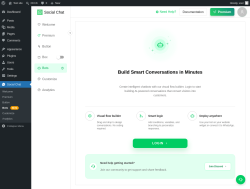 Page screenshot: Social Chat &rarr; Bots Beta