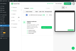 Page screenshot: Social Chat &rarr; Contacts