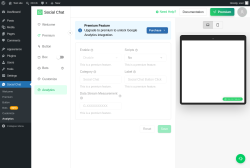 Page screenshot: Social Chat &rarr; Analytics