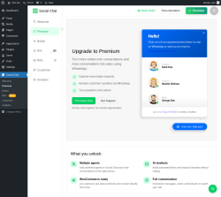 Page screenshot: Social Chat &rarr; Premium