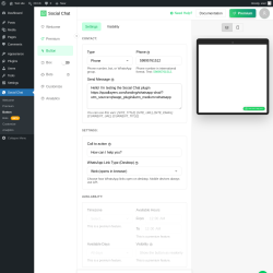 Page screenshot: Social Chat &rarr; Button