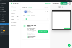 Page screenshot: Social Chat &rarr; Contacts