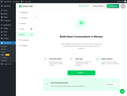 Page screenshot: Social Chat &rarr; Bots Beta