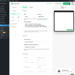 Page screenshot: Social Chat &rarr; Button