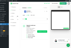 Page screenshot: Social Chat &rarr; Contacts
