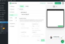 Page screenshot: Social Chat &rarr; Button