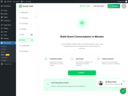 Page screenshot: Social Chat &rarr; Bots Beta