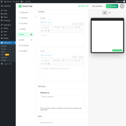 Page screenshot: Social Chat &rarr; Box