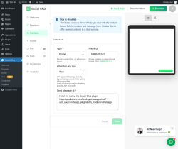 Page screenshot: Social Chat &rarr; Contacts