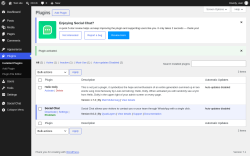 Page screenshot: Plugins &lsaquo; Test site &mdash; WordPress