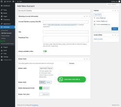 Page screenshot: WhatsApp &rarr; Add New account