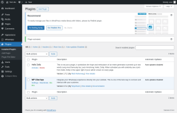 Page screenshot: Plugins &lsaquo; Test site &mdash; WordPress