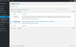 Page screenshot: Plugins ‹ Test site — WordPress