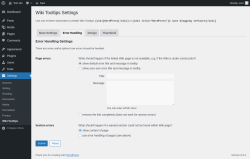 Page screenshot: Settings → Wiki Tooltips → Error Handling