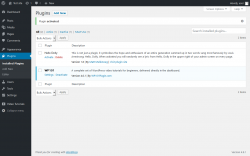 Page screenshot: Plugins ‹ Test site — WordPress