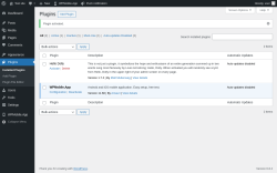 Page screenshot: Plugins ‹ Test site — WordPress