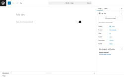 Page screenshot: Add Page ‹ Test site — WordPress