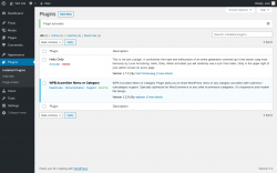 Page screenshot: Plugins ‹ Test site — WordPress