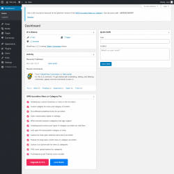 Page screenshot: Dashboard ‹ Test site — WordPress