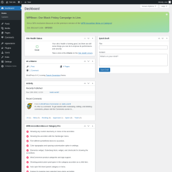 Page screenshot: Dashboard ‹ Test site — WordPress