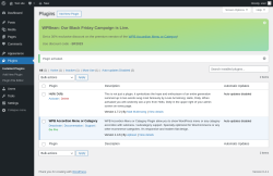Page screenshot: Plugins ‹ Test site — WordPress