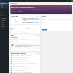Page screenshot: Dashboard ‹ Test site — WordPress