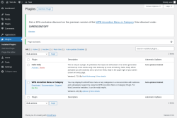 Page screenshot: Plugins ‹ Test site — WordPress