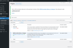 Page screenshot: Plugins ‹ Test site — WordPress