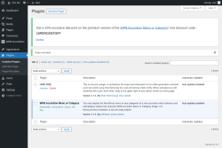 Page screenshot: Plugins ‹ Test site — WordPress