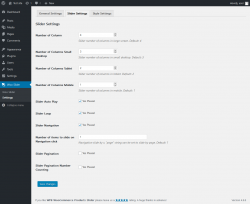 Page screenshot: Woo Slider → Settings → Slider Settings