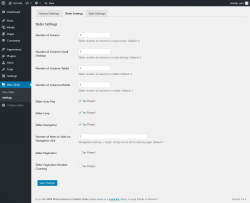 Page screenshot: Woo Slider → Settings → Slider Settings
