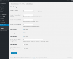 Page screenshot: Woo Slider → Settings → Slider Settings