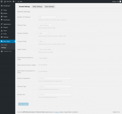 Page screenshot: Woo Slider → Settings