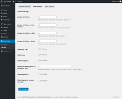 Page screenshot: Woo Slider → Settings → Slider Settings