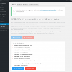 Page screenshot: Woo Slider